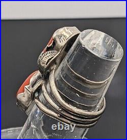 Vintage Native American Natural Salmon Coral Ring Women's 7.5 Sterling Silver