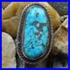 Vintage Native American Navajo 925 Sterling Silver Turquoise Pinky Ring Size 5