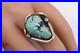 Vintage Native American Navajo 925 Sterling Silver Turquoise Ring Size 6