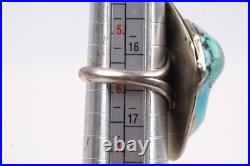 Vintage Native American Navajo 925 Sterling Silver Turquoise Ring Size 6