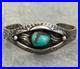 Vintage Native American Navajo AHASTEEN Turquoise & Inlaid Sterling Bracelet