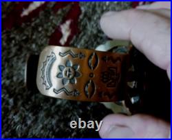 Vintage Native American Navajo Copper Cuff Fred Harvy Era Really Fine