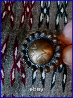 Vintage Native American Navajo Copper Cuff Fred Harvy Era Really Fine