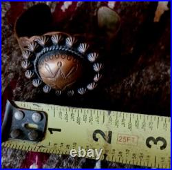 Vintage Native American Navajo Copper Cuff Fred Harvy Era Really Fine