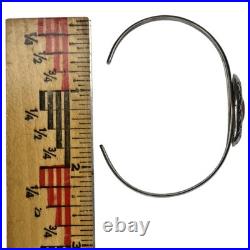 Vintage Native American Navajo Coral Shadowbox Cuff Bracelet Signed