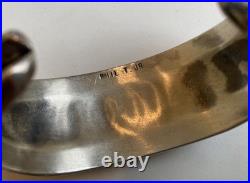 Vintage Native American Navajo Cuff Bracelet Silver And Coral By Phillip Tso Jr