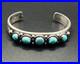 Vintage Native American Navajo Cuff Bracelet Turquoise 925 Silver 5.1 Small