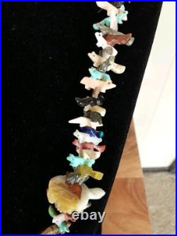 Vintage Native American Navajo Fetish necklace with 100 carved animals Gorgeous