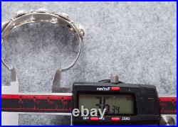 Vintage Native American Navajo Genuine Moonstone & Silver Cuff bracelet! Mint