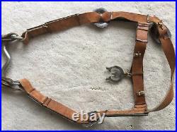 Vintage Native American Navajo Headstall Bridle withNaja & Bit. Silver & Turquoise