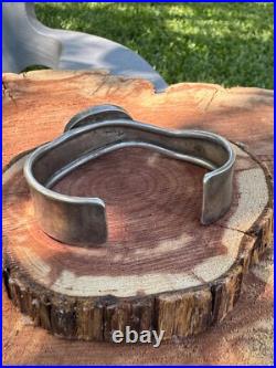 Vintage Native American Navajo Jasper Sterling Silver Cuff Bracelet