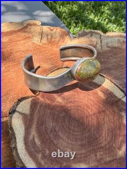 Vintage Native American Navajo Jasper Sterling Silver Cuff Bracelet