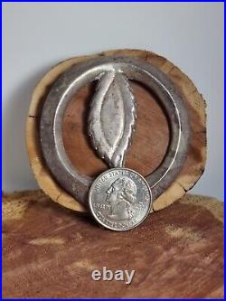 Vintage Native American Navajo Jewelry Sandcast Naja Pendant Silver