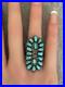 Vintage Native American Navajo MARCO BEGAYE Turquoise Cluster Ring Size 7.25
