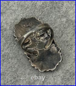 Vintage Native American Navajo MARCO BEGAYE Turquoise Cluster Ring Size 7.25