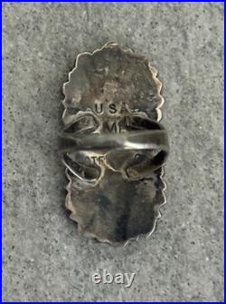 Vintage Native American Navajo MARCO BEGAYE Turquoise Cluster Ring Size 7.25