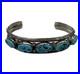 Vintage Native American Navajo Morenci Turquoise Sterling Silver Bracelet