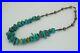 Vintage Native American Navajo Pearl Sterling Silver Bead Turquoise Necklace 23