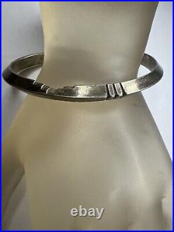 Vintage Native American Navajo Sand cast Sterling silver Cuff Bracelet