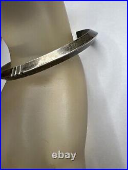 Vintage Native American Navajo Sand cast Sterling silver Cuff Bracelet