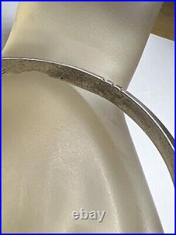 Vintage Native American Navajo Sand cast Sterling silver Cuff Bracelet