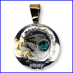 Vintage Native American Navajo Sterling Silver 1/20th 12KT GF Kokopelli Pendant