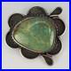 Vintage Native American Navajo Sterling Silver 925 Green Turquoise Brooch Pin