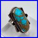 Vintage Native American Navajo Sterling Silver 925 Turquoise Ring Sz 6