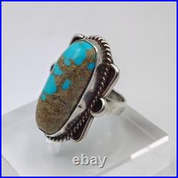 Vintage Native American Navajo Sterling Silver 925 Turquoise Ring Sz 6