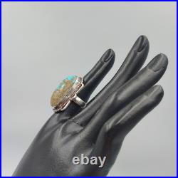 Vintage Native American Navajo Sterling Silver 925 Turquoise Ring Sz 6