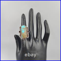 Vintage Native American Navajo Sterling Silver 925 Turquoise Ring Sz 6
