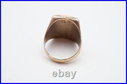 Vintage Native American Navajo Sterling Silver Abalone Ring Size 13