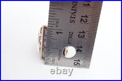 Vintage Native American Navajo Sterling Silver Abalone Ring Size 13
