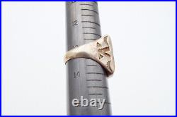 Vintage Native American Navajo Sterling Silver Abalone Ring Size 13