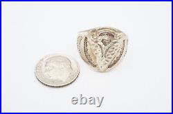 Vintage Native American Navajo Sterling Silver Arrowhead Ring Size 10