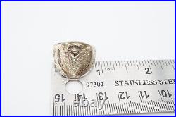 Vintage Native American Navajo Sterling Silver Arrowhead Ring Size 10