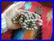 Vintage Native American Navajo Sterling Silver Beaded Necklace 28 Inches Long