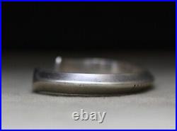 Vintage Native American Navajo Sterling Silver Carinated Cuff Bracelet