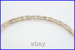 Vintage Native American Navajo Sterling Silver Carinated Cuff Bracelet 6.75