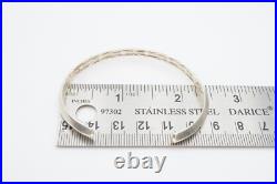 Vintage Native American Navajo Sterling Silver Carinated Cuff Bracelet 6.75