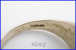 Vintage Native American Navajo Sterling Silver Crushed Turquoise Ring Size 12