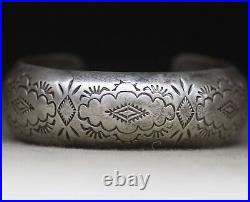 Vintage Native American Navajo Sterling Silver Cuff Bracelet