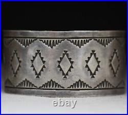 Vintage Native American Navajo Sterling Silver Cuff Bracelet