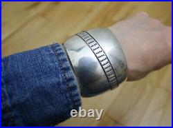 Vintage Native American Navajo Sterling Silver Cuff Bracelet