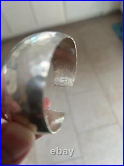 Vintage Native American Navajo Sterling Silver Cuff Bracelet