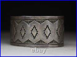 Vintage Native American Navajo Sterling Silver Cuff Bracelet