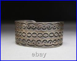 Vintage Native American Navajo Sterling Silver Cuff Bracelet