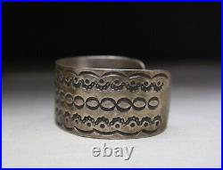 Vintage Native American Navajo Sterling Silver Cuff Bracelet