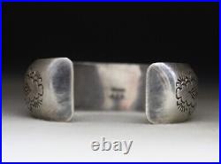 Vintage Native American Navajo Sterling Silver Cuff Bracelet