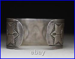 Vintage Native American Navajo Sterling Silver Cuff Bracelet